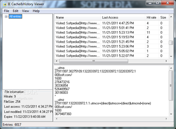 IE Cache&History Viewer screenshot