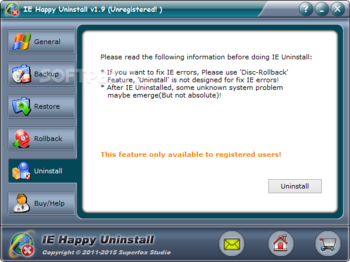 IE Happy Uninstall screenshot 5