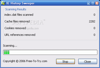 IE History Sweeper screenshot 2