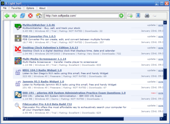 IE Light Surf screenshot