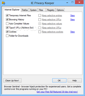 IE Privacy Keeper screenshot