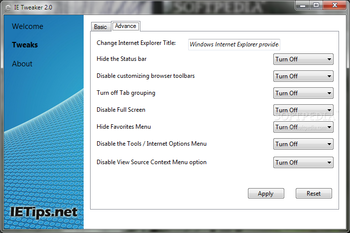 IE Tweaker screenshot 2