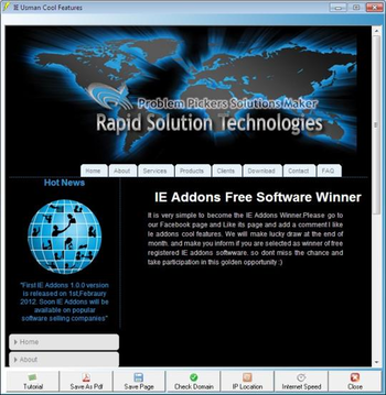 IE Usman Cool Features screenshot