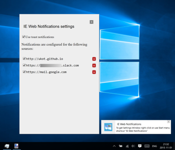 IE Web Notifications screenshot 3