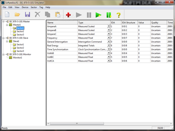 IEC 870-5-101 Simulator screenshot
