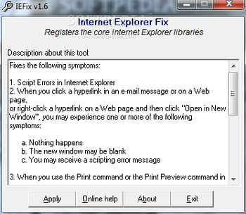 IEFix screenshot