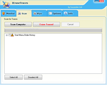 IEraseTraces screenshot 2