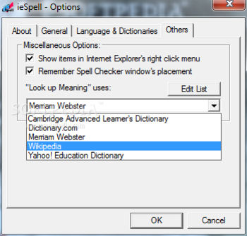 ieSpell screenshot 3