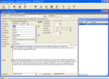IeSupportManager Helpdesk screenshot
