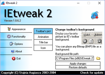 IEtweak screenshot