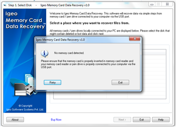IGEO Memory Card Data Recovery screenshot