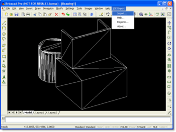 IGES Import for Bricscad screenshot