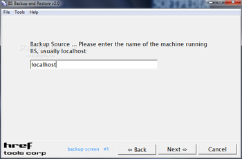 IIS Backup and Restore screenshot 2