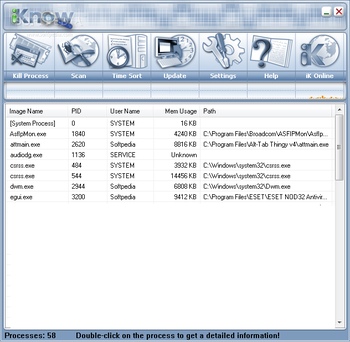 iKnow Process Scanner screenshot 2