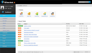 iKode Service Desk X screenshot