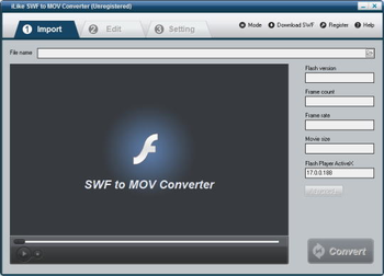 iLike SWF to MOV Converter screenshot