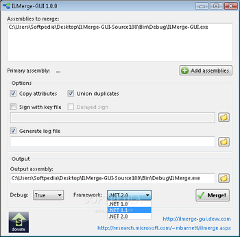 ILMerge-GUI screenshot