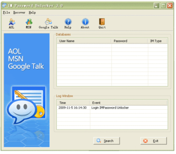 IM Password Unlocker screenshot