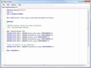 iMacros Editor screenshot