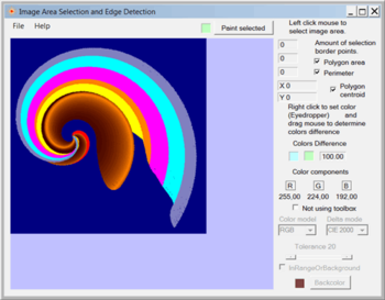 Image Area Selection and Edge Detection screenshot