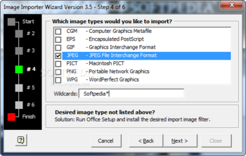 Image Importer Wizard screenshot 5
