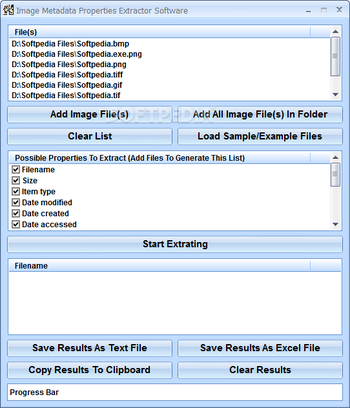 Image Metadata Properties Extractor Software screenshot