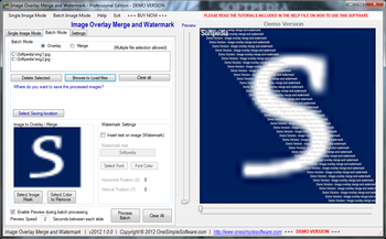 Image Overlay Merge and Watermark - Professional Edition screenshot 2