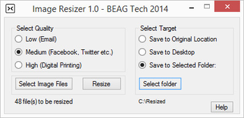 Image Resizer screenshot