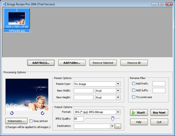 Image Resizer Pro 2006 screenshot