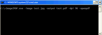 Image to PDF Command Line Tool screenshot