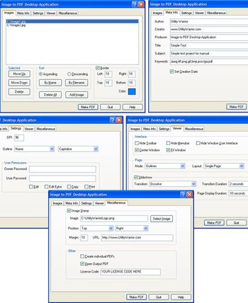 Image to PDF Desktop Application screenshot