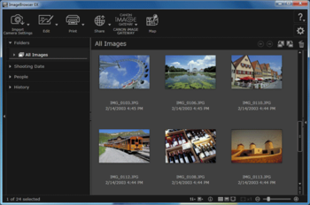 ImageBrowser EX screenshot