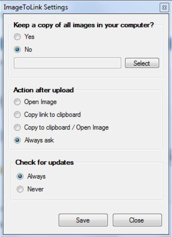 ImagetoLink screenshot