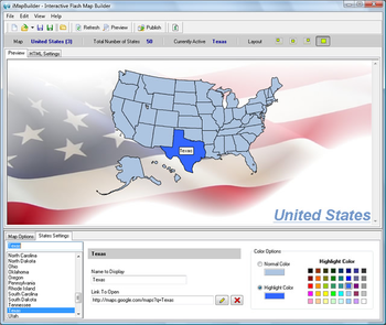 iMapBuilder Interactive Flash MapBuilder screenshot