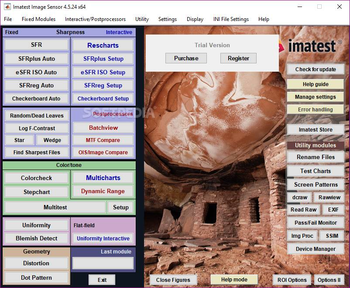 Imatest Image Sensor screenshot