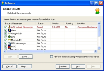 IMAware screenshot