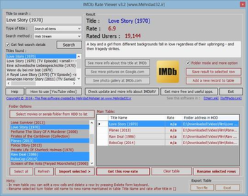 IMDb Rate Viewer screenshot