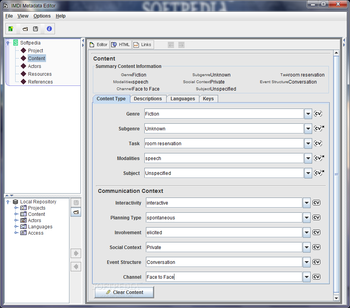 IMDI Metadata Editor screenshot 2