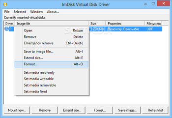 ImDisk Virtual Disk Driver screenshot 2