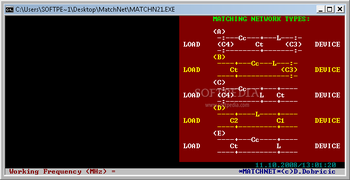 Impedance Matching Networks Program screenshot