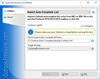Import Auto-Complete List screenshot
