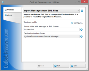 Import Messages from EML Format screenshot