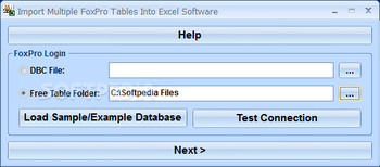 Import Multiple FoxPro Tables Into Excel Software screenshot