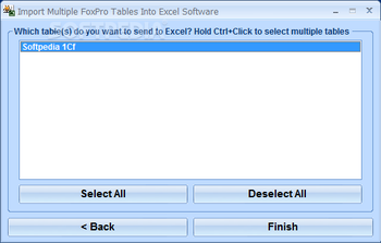 Import Multiple FoxPro Tables Into Excel Software screenshot 2