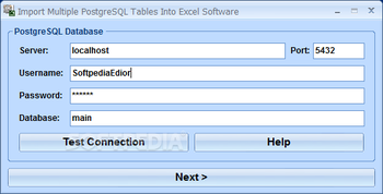 Import Multiple PostgreSQL Tables Into Excel Software screenshot