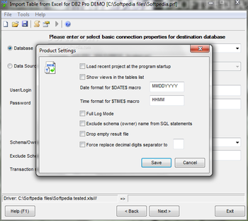 Import Table from Excel for DB2 Pro screenshot 2