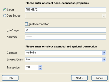 Import Table from Excel for DB2 Professional screenshot