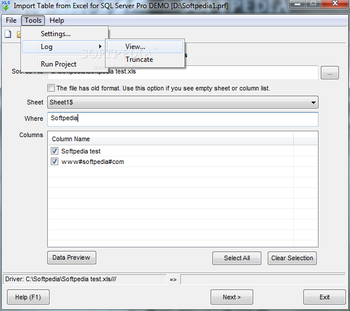 Import Table from Excel for SQL Server Pro screenshot 3