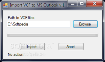 Import VCF to MS Outlook screenshot