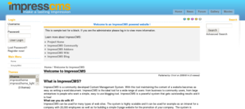 ImpressCMS screenshot